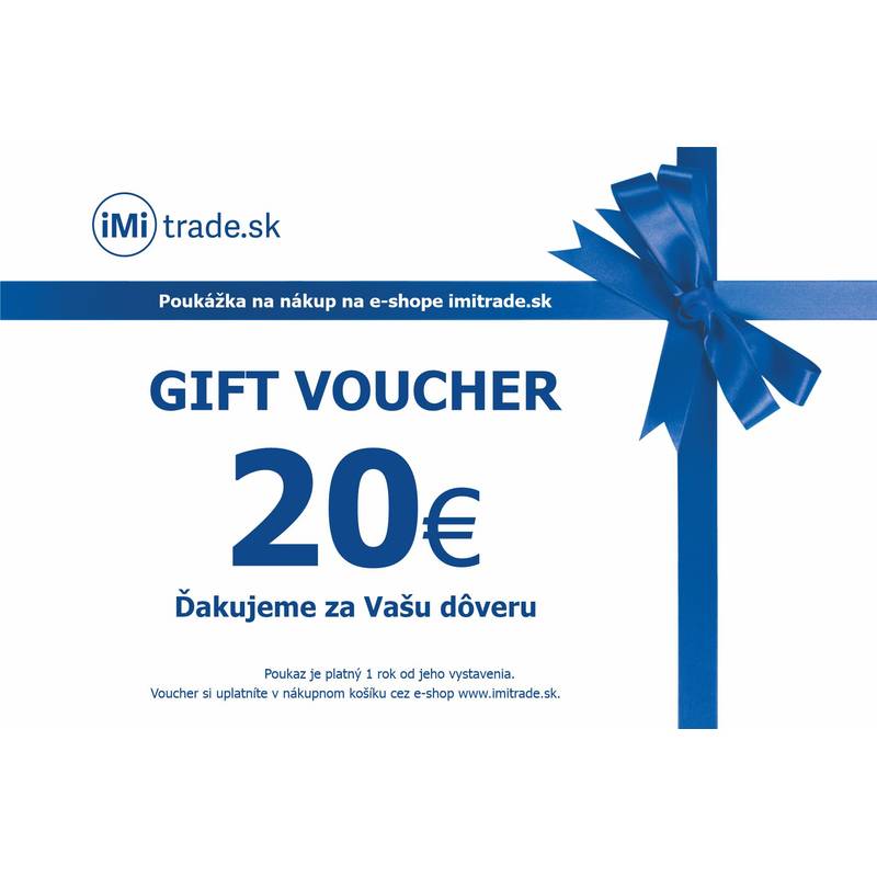 Darčeková poukážka v hodnote 20 eur bez DPH Darčeková poukážka v hodnote 20 eur bez DPH